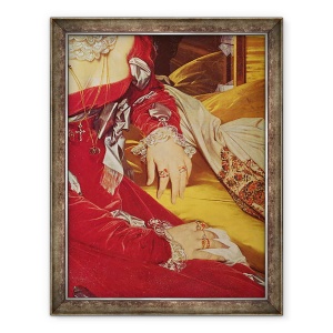 Tablou inramat - Jean Auguste Dominique Ingres - Madame de Senonnes, detaliile bratelor ei, 70 x 90 cm