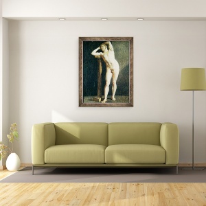 Tablou inramat - Jean Auguste Dominique Ingres - Studiul unui om I, 70 x 90 cm - Img 2