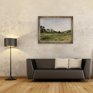 Tablou inramat - Jean Baptiste-Antoine Guillemet - Seara peste Dunele Equihen, 70 x 90 cm - Img 2