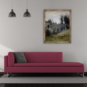 Tablou inramat - Jean Baptiste Camille Corot - Canteleu langa Rouen, 70 x 85 cm - Img 2