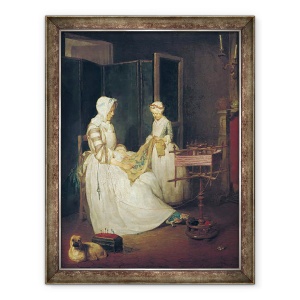 Tablou inramat - Jean-Baptiste Simeon Chardin - Mama sarguincioasa, 70 x 90 cm
