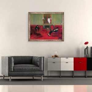 Tablou inramat - Jean Beraud - Clubul, 50 x 60 cm - Img 2