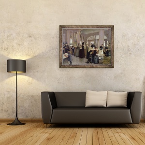 Tablou inramat - Jean Beraud - La Patisserie Gloppe, Champs Elysees, Paris, 70 x 90 cm - Img 2