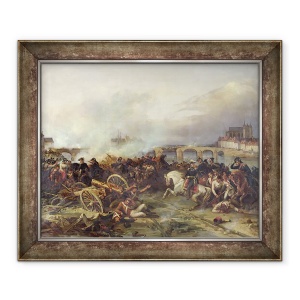Tablou inramat - Jean Charles Langlois - Batalia de la Montereau, 50 x 60 cm
