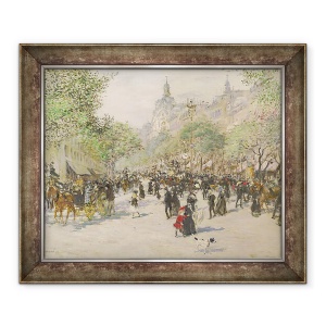 Tablou inramat - Jean Francois Raffaelli - Bulevardul Haussmann, 70 x 85 cm