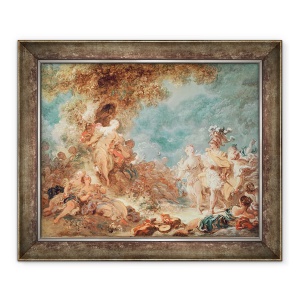 Tablou inramat - Jean-Honore Fragonard - Rinaldo in gradina palatului Armida, 50 x 60 cm