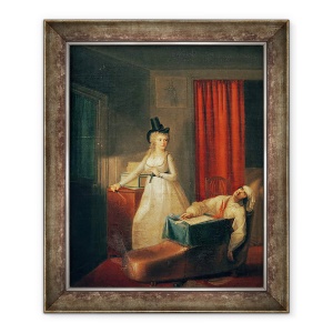Tablou inramat - Jean-Jacques Hauer - Uciderea lui Marat, 70 x 85 cm