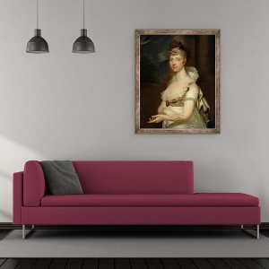 Tablou inramat - Jean Laurent Mosnier - Empress Elizabeth Alexejevna 1779-1826, 50 x 60 cm - Img 2