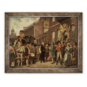 Tablou inramat - Jean Leon Gerome Ferris - Inaugurarea Washingtonului la Philadelphia, 70 x 90 cm
