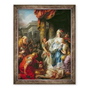 Tablou inramat - Jean-Simon Berthelemy - Decapitarea lui Cyrus al II-lea 600-530 i.Hr., 70 x 90 cm