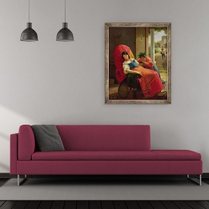 Tablou inramat - Jean Victor Schnetz - Femeia asasinata, 50 x 60 cm - Img 2