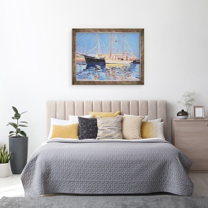 Tablou inramat - Jennifer Wright - Nave acostate de navigatie, Skagen, Danemarca, 60 x 80 cm - Img 3