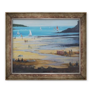 Tablou inramat - Jennifer Wright - Nisipurile de Nord Salcombe I, 50 x 60 cm