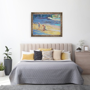 Tablou inramat - Jennifer Wright - Plaja Salcombe, 60 x 80 cm - Img 3