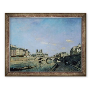 Tablou inramat - Johan-Barthold Jongkind - Sena si Notre Dame din Paris, 70 x 90 cm