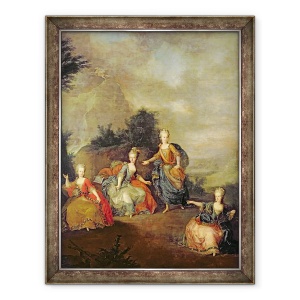 Tablou inramat - Johann Georg Weikert - Performanta operei de Gluck, 70 x 90 cm