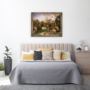 Tablou inramat - Johann Peter Krafft - Acuzatia lui Zrinski din Cetatea Szigetvár, 60 x 80 cm - Img 3