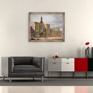 Tablou inramat - John Coney - Intrarea in Westminster Hall, 70 x 85 cm - Img 2