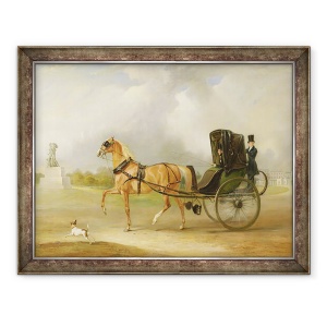 Tablou inramat - John E. Ferneley - William Massey-Stanley Conducerea lui Cabriolet in Hyde Park, 60 x 80 cm