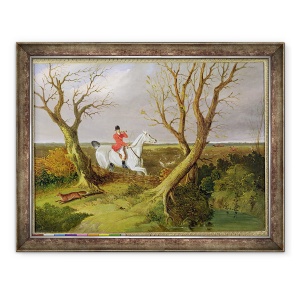 Tablou inramat - John Frederick Herring Snr - Vanatoarea Suffolk - Plecat departe, 70 x 90 cm