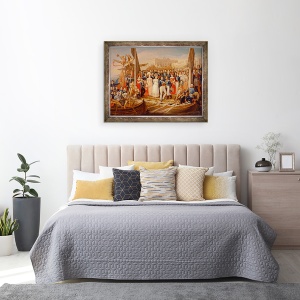 Tablou inramat - Jose Aparicio - Ferdinand VII Debarcarea in Portul Santa Maria, 60 x 80 cm - Img 3