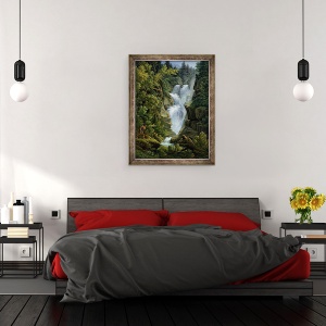 Tablou inramat - Joseph Anton Koch - Cascada din Berna Highlands, 60 x 80 cm - Img 3