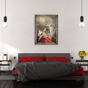 Tablou inramat - Joseph Benoit Suvee - Lupta intre Minerva si Marte, 60 x 80 cm - Img 3