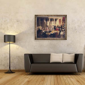 Tablou inramat - Joseph Desire Court - Mirabeau si domnul de Dreux-Breze la Assemblee des Deputes, 60 x 80 cm - Img 2
