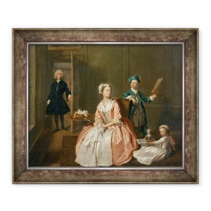 Tablou inramat - Joseph Highmore - Piesa de conversatie, probabil din familia artistului, 70 x 85 cm