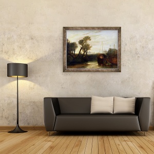 Tablou inramat - Joseph Mallord William Turner - Abbey Newark, 70 x 90 cm - Img 2