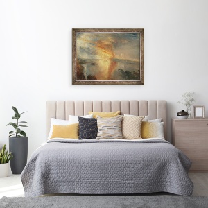 Tablou inramat - Joseph Mallord William Turner - Arderea Caselor Lorzilor si Comunelor, 16 octombrie 1834, 70 x 90 cm - Img 3