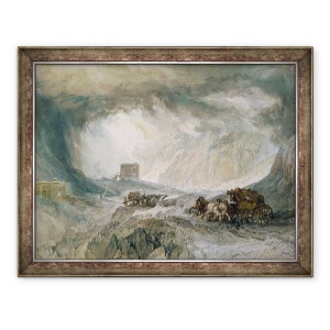 Tablou inramat - Joseph Mallord William Turner - Snowstorm, Mont Cenis, 60 x 80 cm