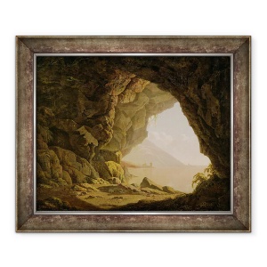 Tablou inramat - Joseph Wright of Derby - Cavern, Langa Napoli, 50 x 60 cm