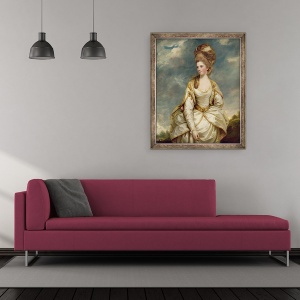 Tablou inramat - Joshua Reynolds - Domnisoara Sarah Campbell, 50 x 60 cm - Img 2