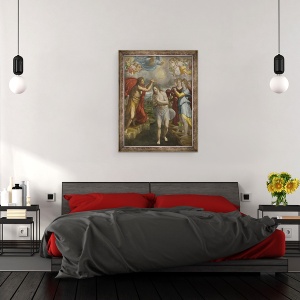Tablou inramat - Juan Fernandez de Navarrete - Botezul lui Hristos, 70 x 90 cm - Img 3