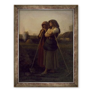 Tablou inramat - Jules Breton - inchiderea zilei, 70 x 90 cm