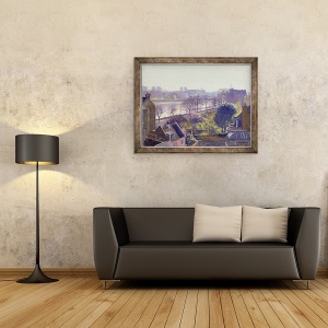 Tablou inramat - Julian Barrow - Chelsea Embankment din Gradina Fizica, 70 x 90 cm - Img 2