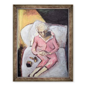 Tablou inramat - Julie Held - Femeie cu ruj, 60 x 80 cm