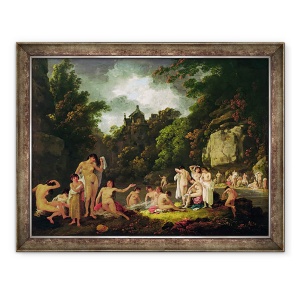 Tablou inramat - Julius Caesar Ibbetson - Bantuirea sirenelor, 70 x 90 cm