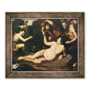 Tablou inramat - Jusepe de Ribera - Drunken Silenus, 50 x 60 cm