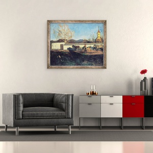 Tablou inramat - Karoly Ferenczy - Seara din martie, 50 x 60 cm - Img 2