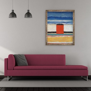 Tablou inramat - Kazimir Severinovich Malevich - Casa Rosie, 50 x 60 cm - Img 2