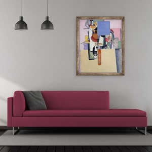 Tablou inramat - Kazimir Severinovich Malevich - Rezervist al primei divizii, 70 x 85 cm - Img 2