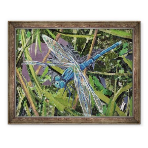 Tablou inramat - Kirstie Adamson - Blue Dragonfly, 70 x 90 cm