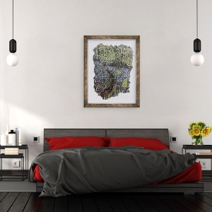 Tablou inramat - Kirstie Adamson - Bluebell Lemn, 70 x 90 cm - Img 3