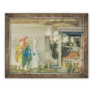 Tablou inramat - Lawrence Alma-Tadema - Fredegonda la patul de moarte al lui Praetextatus, 60 x 80 cm
