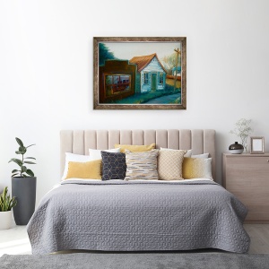 Tablou inramat - Lee Campbell - Orasul Fantoma, Coasta de Vest, NZ, 70 x 90 cm - Img 3