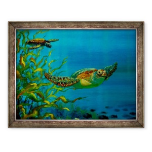 Tablou inramat - Lee Campbell - Turtle Verde, 2018, 70 x 90 cm