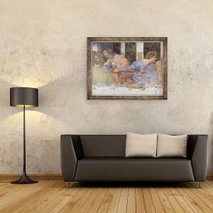 Tablou inramat - Leonardo da Vinci - Cina de Taina II, 70 x 90 cm - Img 3