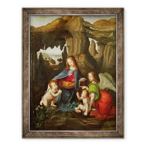 Tablou inramat - Leonardo da Vinci - Madonna Stancilor I, 70 x 90 cm